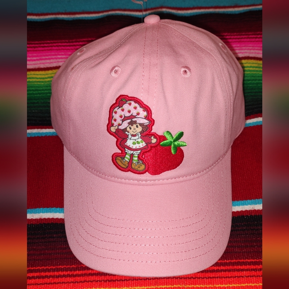 The World of Strawberry Shortcake Embroidered Strapback Cap Hat New
